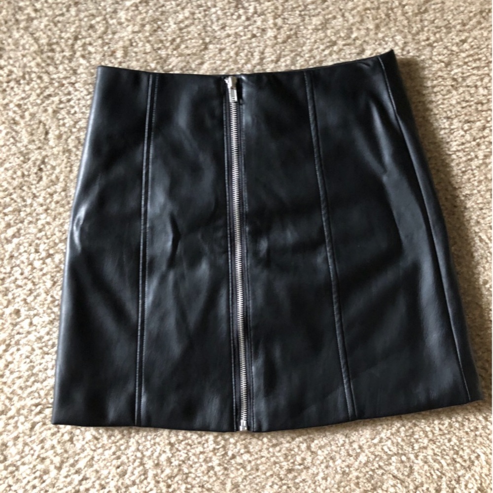 Faux leather skirt